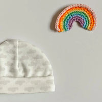 Tiny baby Round Hat, Silver Cloud, Premium 100% Organic Cotton Tiny & Small
