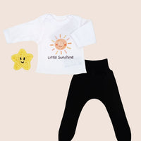 2 Piece Printed Top & Black Trouser Set, Little Sunshine Little Mouse Baby Clothing & Gifts