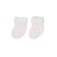 White With Pink Spots Stay-on Towelling Premature Baby Socks Little Mouse Baby Clothing & Gifts