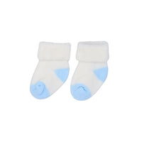 Blue & Cream Stay on Towelling Premature Baby Socks Little Mouse Baby Clothing & Gifts