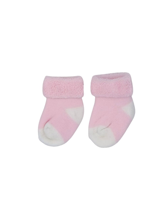 Pink & White Towelling Premature Baby Socks Socks Little Mouse Baby Clothing & Gifts 