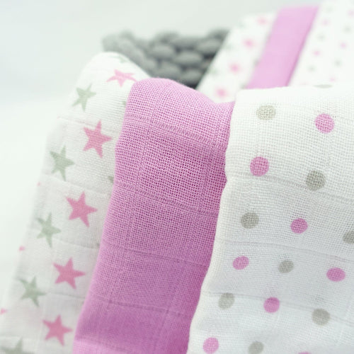 100% Pure Cotton Muslin - 70cm x 70cm - Violet (One Muslin) Muslin Muslinz 