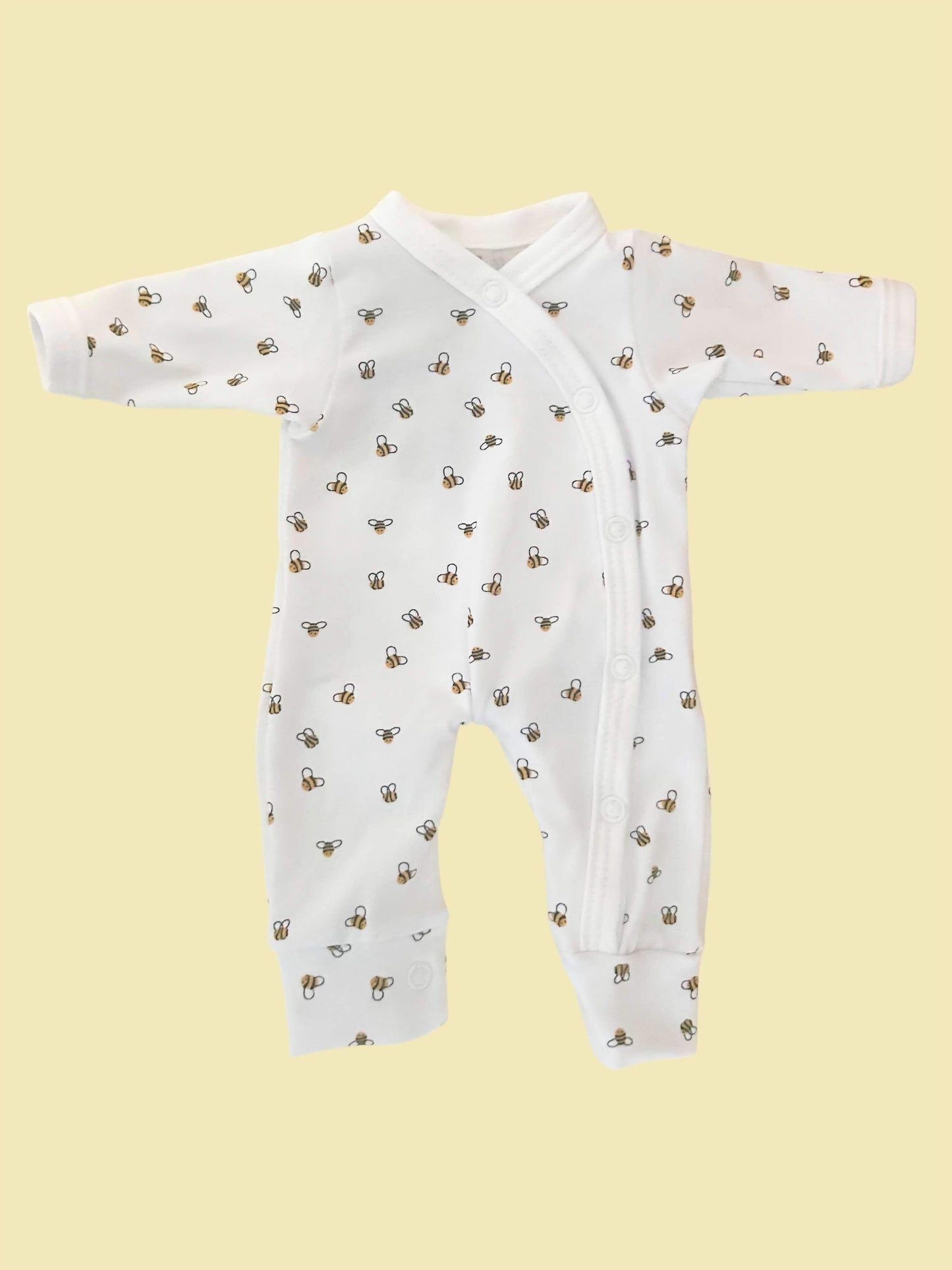 Prem Baby Sleepsuit, Buzzy Bees Sleepsuit / Babygrow Tiny & Small 