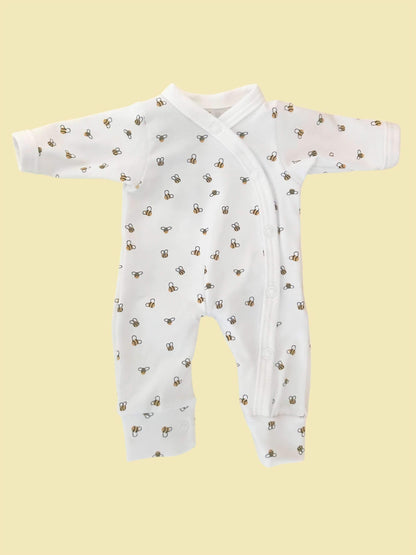 Prem Baby Sleepsuit, Buzzy Bees Sleepsuit / Babygrow Tiny & Small 