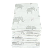 Grey Elephant Cotton Muslin - 70cm x 70cm (One Muslin) Muslin Muslinz 