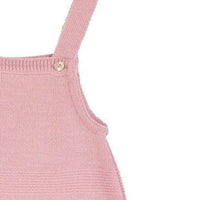 Pink Knitted Early Baby Dungarees Dandelion