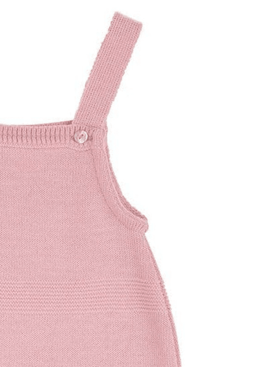 Pink Knitted Early Baby Dungarees Dungaree Dandelion 