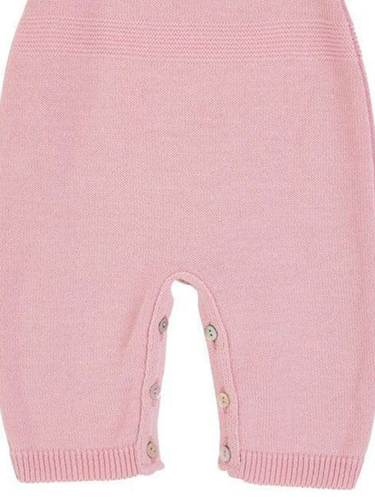 Pink Knitted Early Baby Dungarees Dandelion