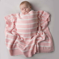Ziggle Baby - Pink and White Stripes Blanket Blanket Ziggle Baby 