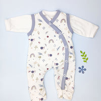Dungaree & Top Set, Acorn Wood (Blue Trim) Dungaree Tiny & Small 