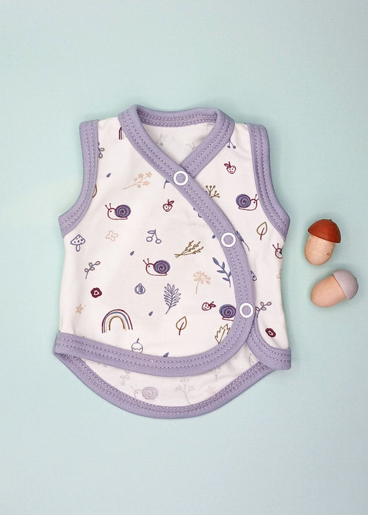 Incubator Vest, Acorn Wood - Blue Trim Bodysuit / Vest Tiny & Small 