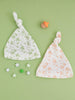 2 Pack Knotted Hats, Apple Floral & Apricot Floral - hats - Tiny & Small