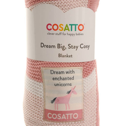 Ziggle Baby - Cosatto Unicorn Garden Stripe Knitted Blanket Blanket Ziggle Baby 