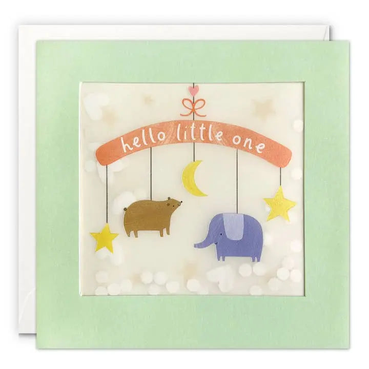 Cards & Message Cards & Gift Wrap Little Mouse Baby Clothing & Gifts New Baby Mobile Paper Shakies Card 