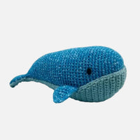 Fair Trade Crochet Whale Baby Rattle Organic Cotton Best Years