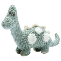 Dinosaur Teddy, Small Teal Diplodocus in Organic Cotton Toy Best Years 