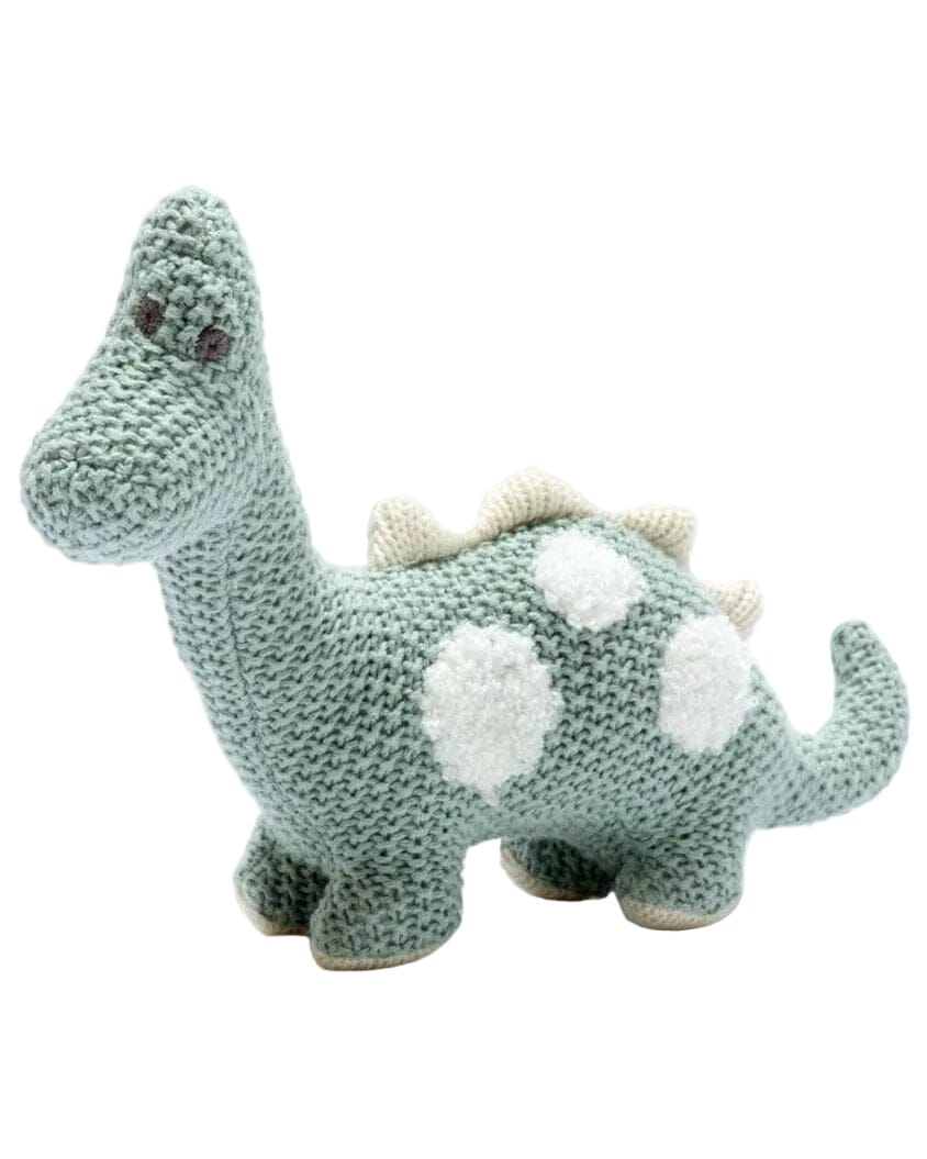 Dinosaur Teddy, Small Teal Diplodocus in Organic Cotton Toy Best Years 