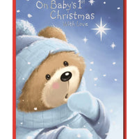 Cards & Message Cards & Gift Wrap Little Mouse Baby Clothing & Gifts Baby's 1st Christmas - Blue 