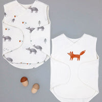 NICU Vest 2 Pack, Organic Cotton, Brave Badger & Clever Fox Bodysuit / Vest Little Dreamer 