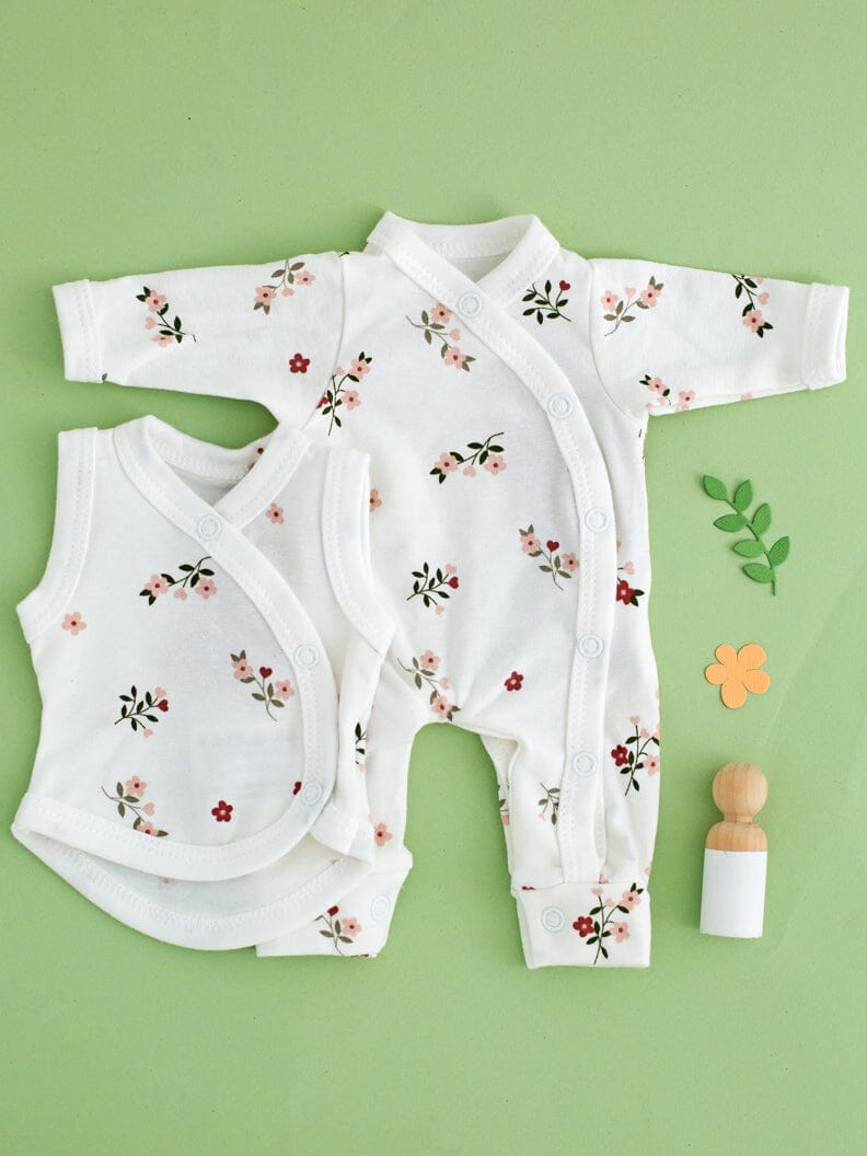 Beautiful Bloom Bundle - Sleepsuit & Incubator Vest - Set - Tiny & Small