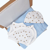 Bees Gift Box - Incubator Vest, Hat & Muslin Gift Set Little Mouse Baby Clothing & Gifts 