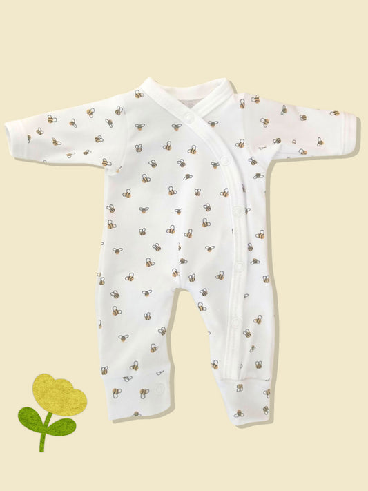 Unisex Premature Baby Sleepsuit, Buzzy Bees Sleepsuit / Babygrow Tiny & Small 