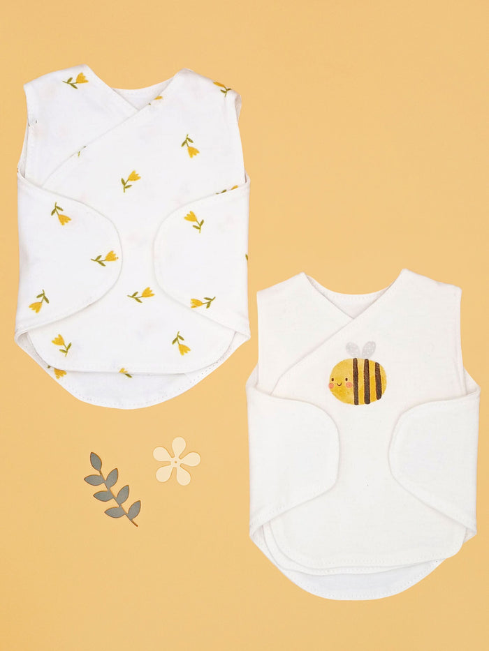 2 Pack Incubator Vests, Organic Cotton, Bumble & Bloom