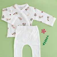 2 Piece Wrap Top & Trouser Set, Beautiful Bloom Top & Trousers Tiny & Small 