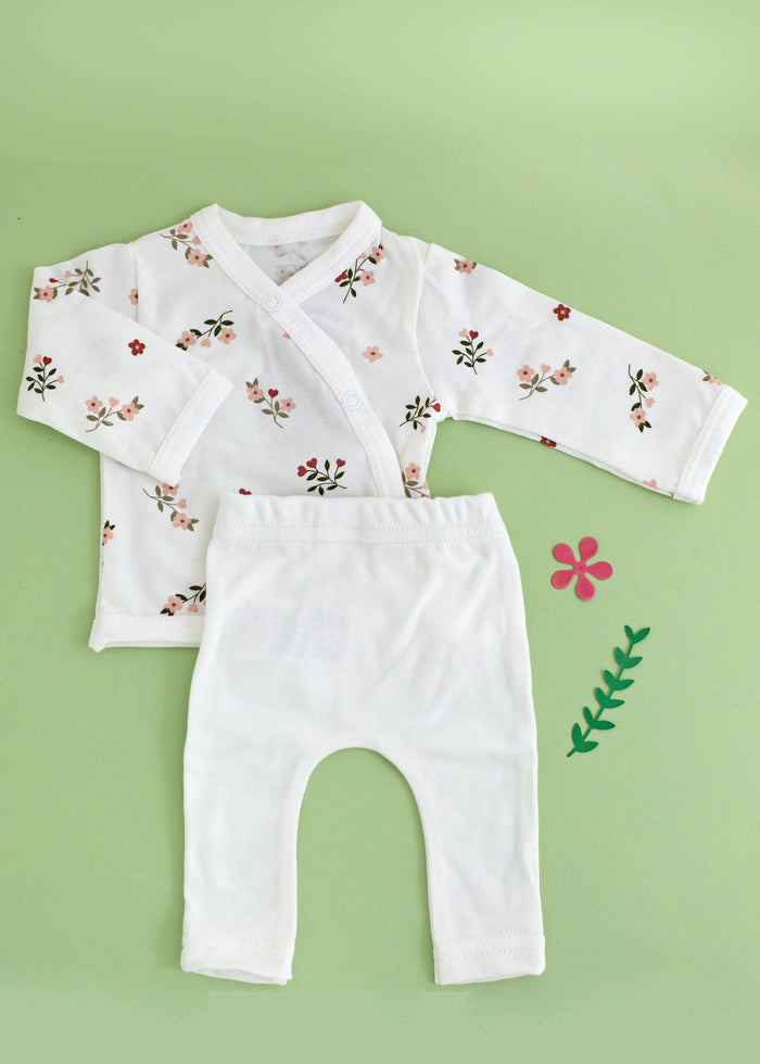 2 Piece Wrap Top & Trouser Set, Beautiful Bloom