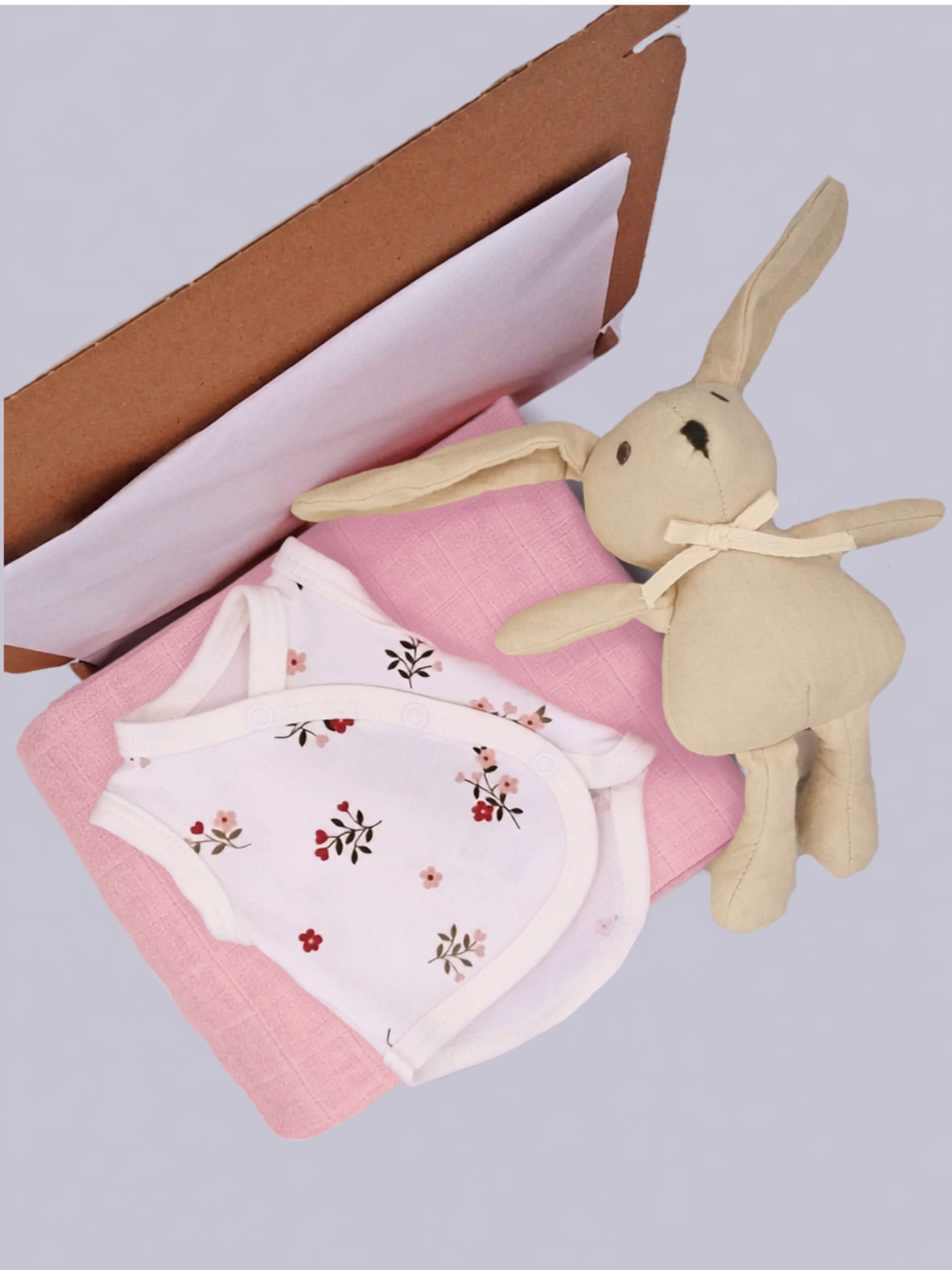 Beautiful Bloom Gift Box - Incubator Vest, Toy, Pink Muslin