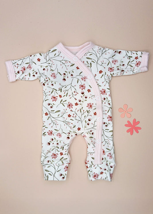 Sleepsuit for Premature Babies, Blossom Sleepsuit / Babygrow Tiny & Small 