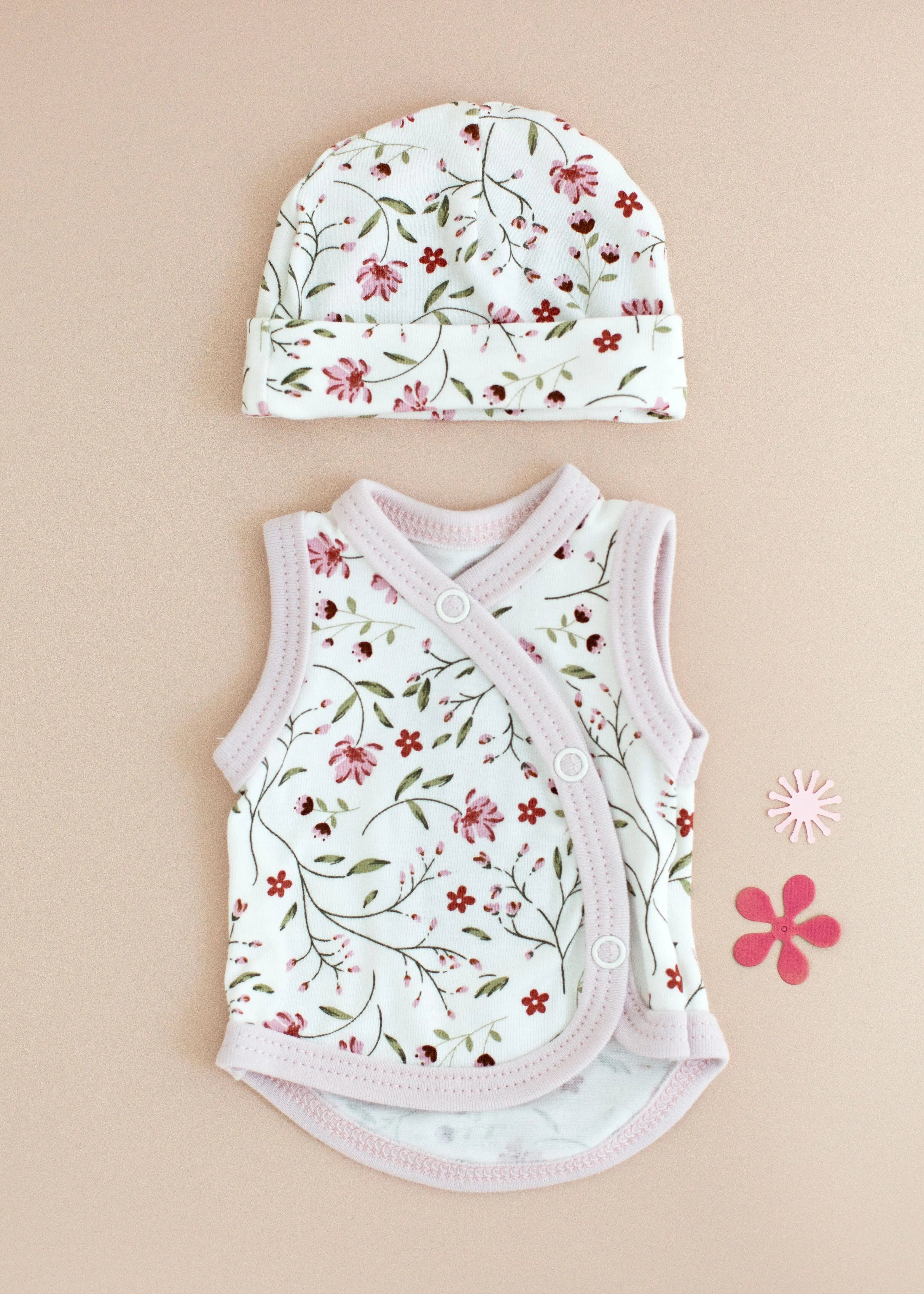 Incubator Vest & Round Hat Set, Blossom Incubator Vest & Hat Set Tiny & Small 