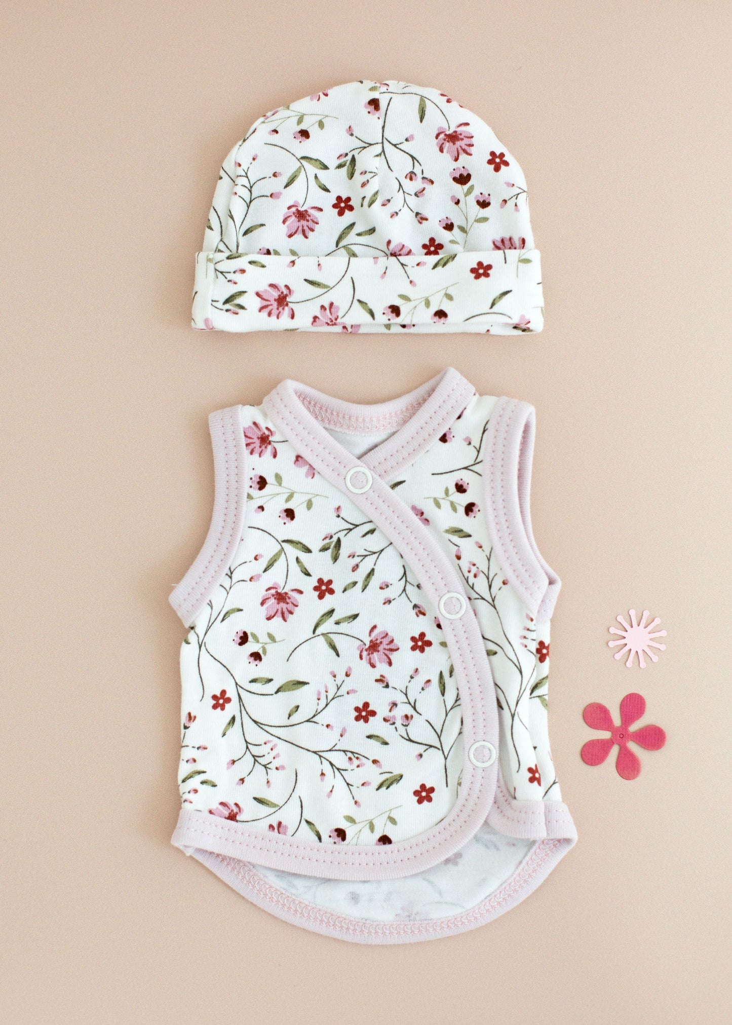 Incubator Vest & Round Hat Set, Blossom Incubator Vest & Hat Set Tiny & Small 