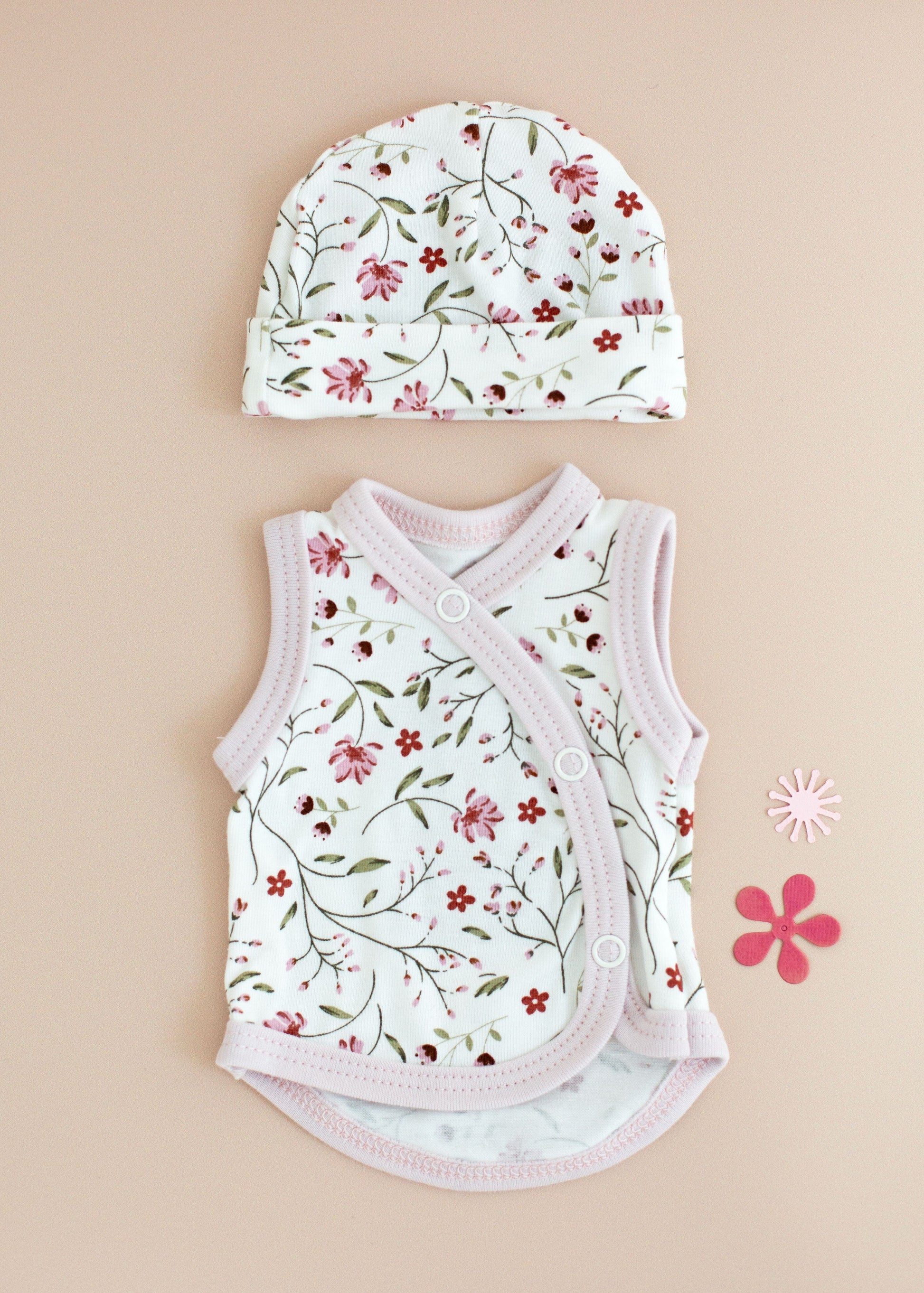 Incubator Vest & Round Hat Set, Blossom Incubator Vest & Hat Set Tiny & Small 