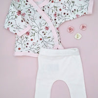 2 piece wrap top & trouser set, Blossom Top & Trousers Tiny & Small 