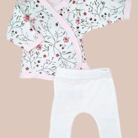 2 piece wrap top & trouser set, Blossom Top & Trousers Tiny & Small 
