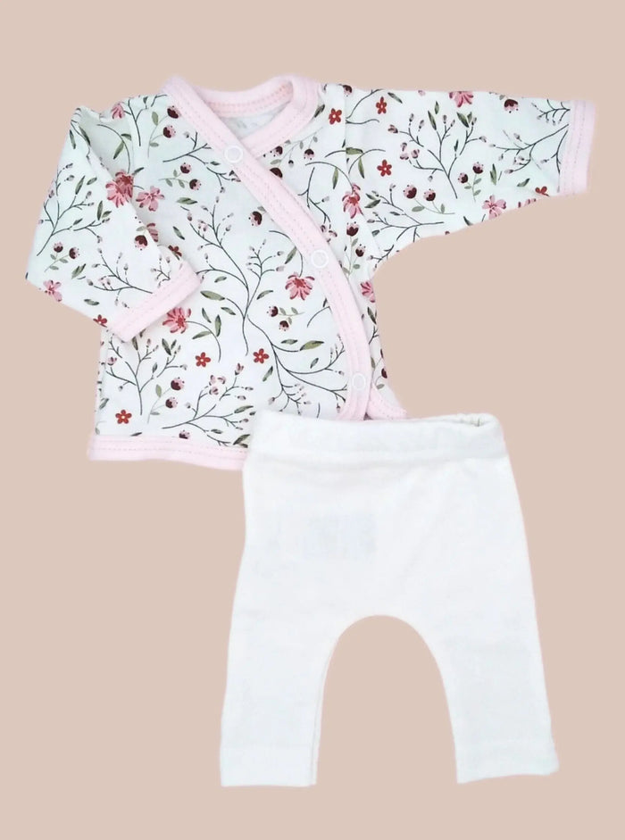 2 piece wrap top & trouser set, Blossom