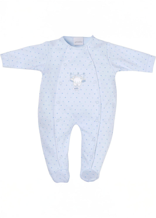 Blue Baby Bear Star Print Sleepsuit Sleepsuit / Babygrow Dandelion 