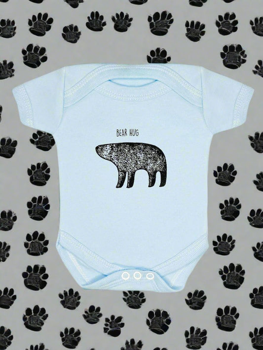 "Bear Hug" Bodysuit - Blue Little Mouse Baby Clothing & Gifts
