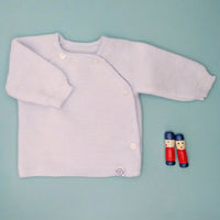 Knitted Light Blue Cardigan Cardigan / Jacket La Manufacture de Layette 