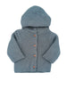 Slate Blue Knitted Baby Jacket (Tiny/Newborn & 0-3 Months) - Cardigan / Jacket - La Manufacture de Layette