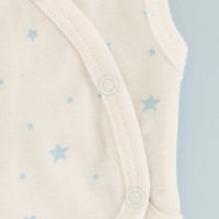 Incubator Vest, Blue Stars, Premium 100% Organic Cotton Tiny & Small