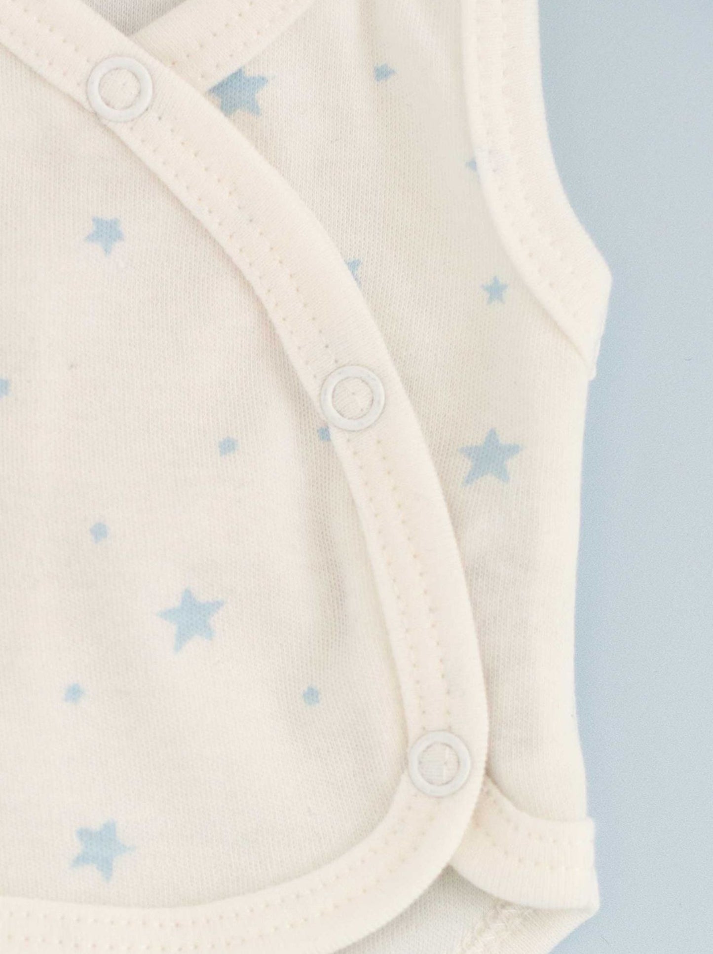 Incubator Vest, Blue Stars, Premium 100% Organic Cotton Tiny & Small