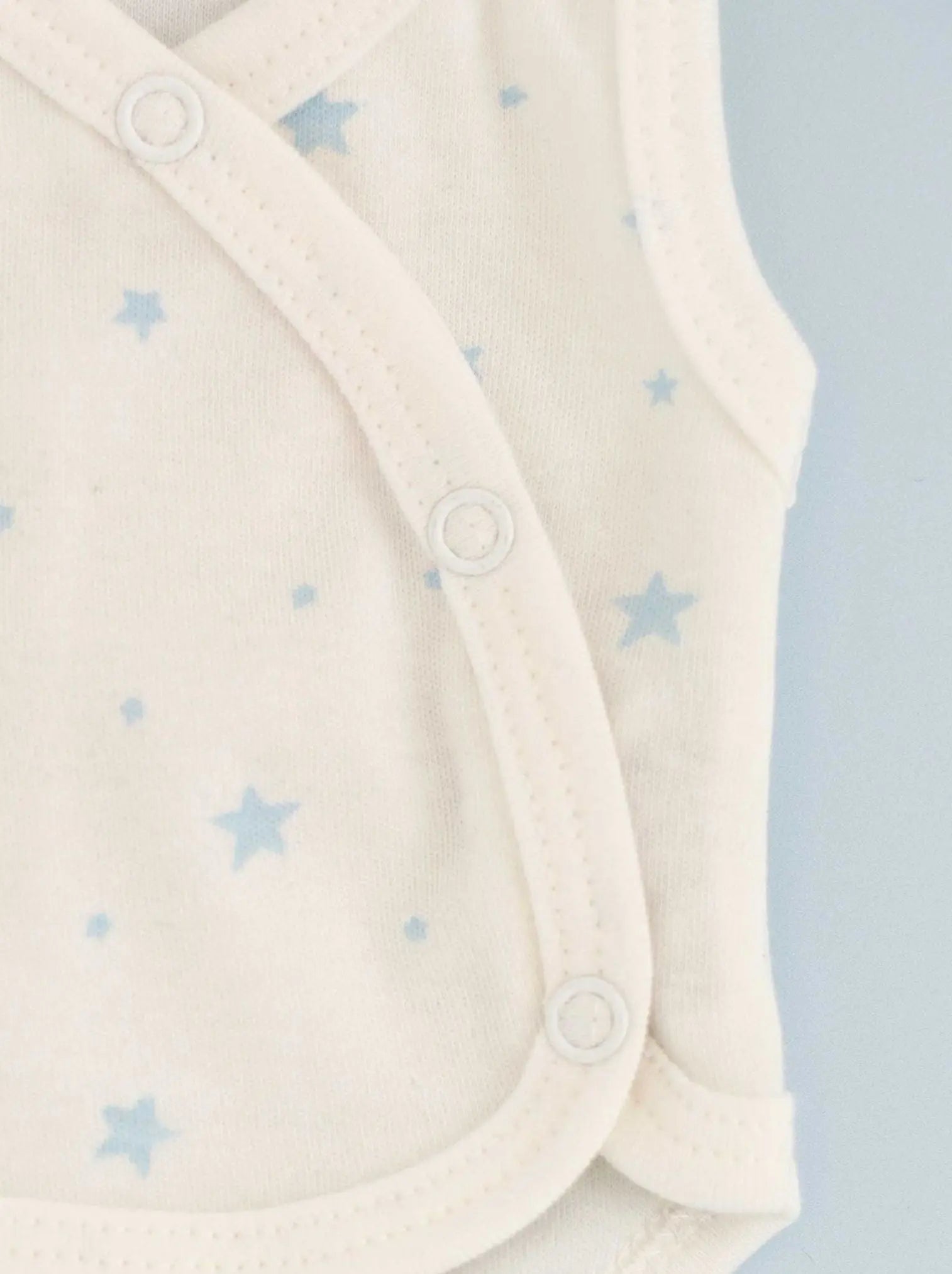 Incubator Vest, Blue Stars, Premium 100% Organic Cotton Tiny & Small