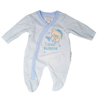 Premature Velour All in One - I Love Mummy Sleepsuit / Babygrow Tiny Baby 