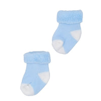 Blue Body & Cream Toes and Heels Stay on Towelling Premature Baby Socks Socks Little Mouse Baby Clothing & Gifts 
