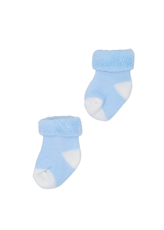 Blue Body & Cream Toes and Heels Stay on Towelling Premature Baby Socks Socks Little Mouse Baby Clothing & Gifts 