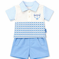 Premature Blue T-Shirt & Shorts Set - Nautical stars