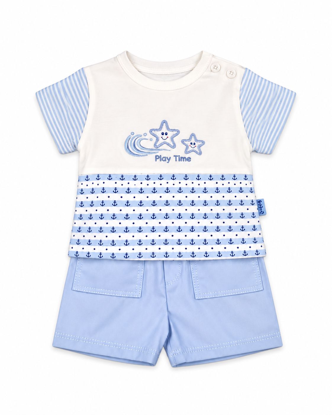 Premature Blue T-Shirt & Shorts Set - Play Time