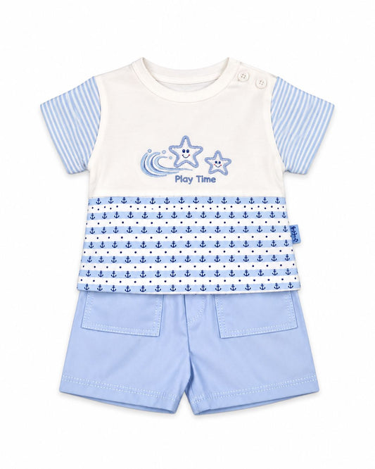 Premature Blue T-Shirt & Shorts Set - Play Time